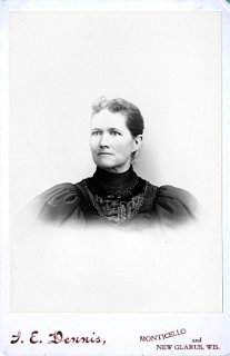 Ellen (O'Rourke) Kilgore,  July 15, 1849 - March 21, 1928,  Wife of Erasmus M. Kilgore.  Photo taken July 15, 1896 on her 47th birthday.